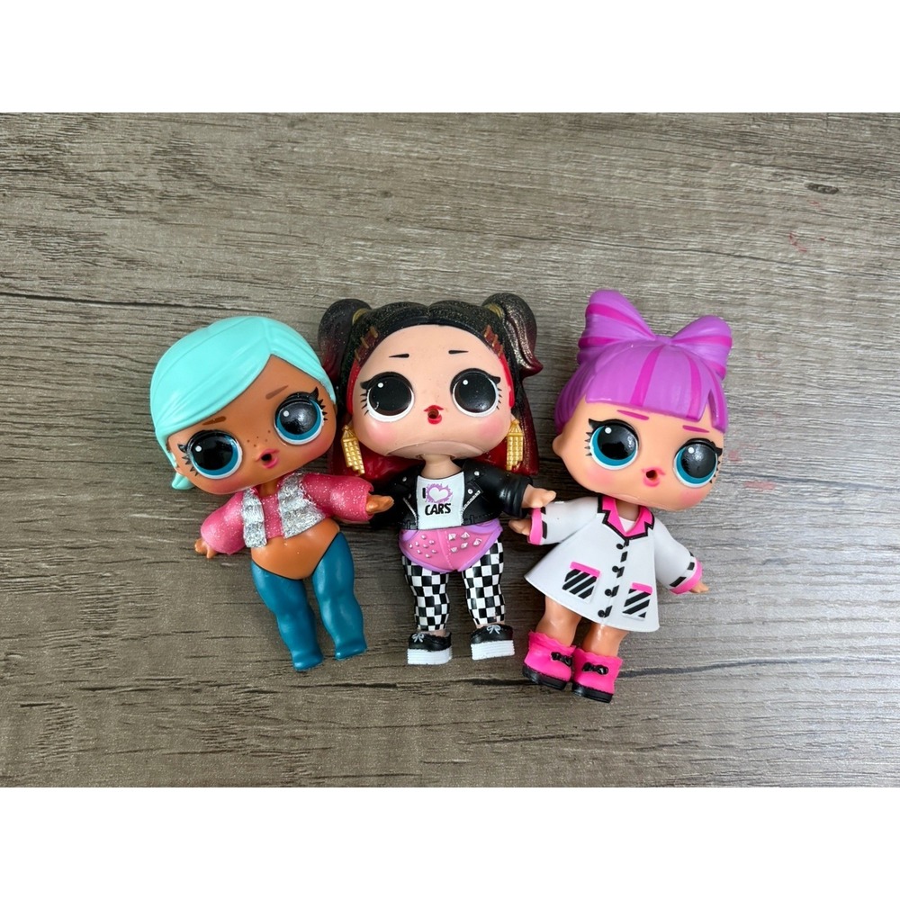 MGA lol Surprise Doll Lot Of 3 3" Dolls HTF Confetti Pop Glam Glitter Etc